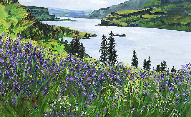 Windswept Camas Lilies