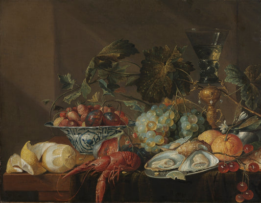 Still Life with Crayfish, Oysters, and Fruit