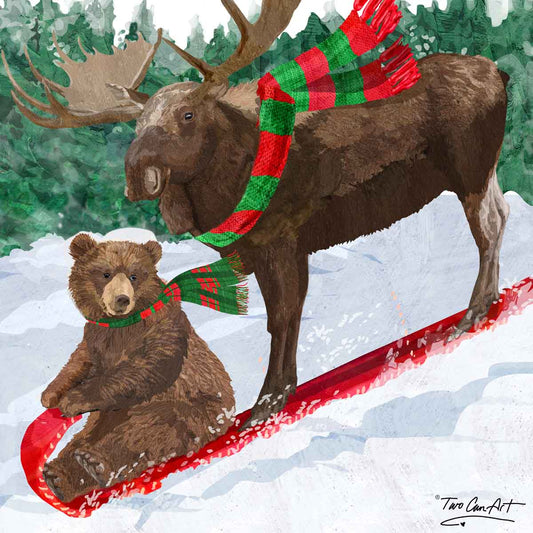 Moose and Bear Toboggan