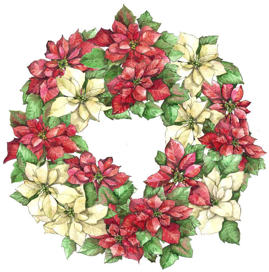 Poinsettia Wreath