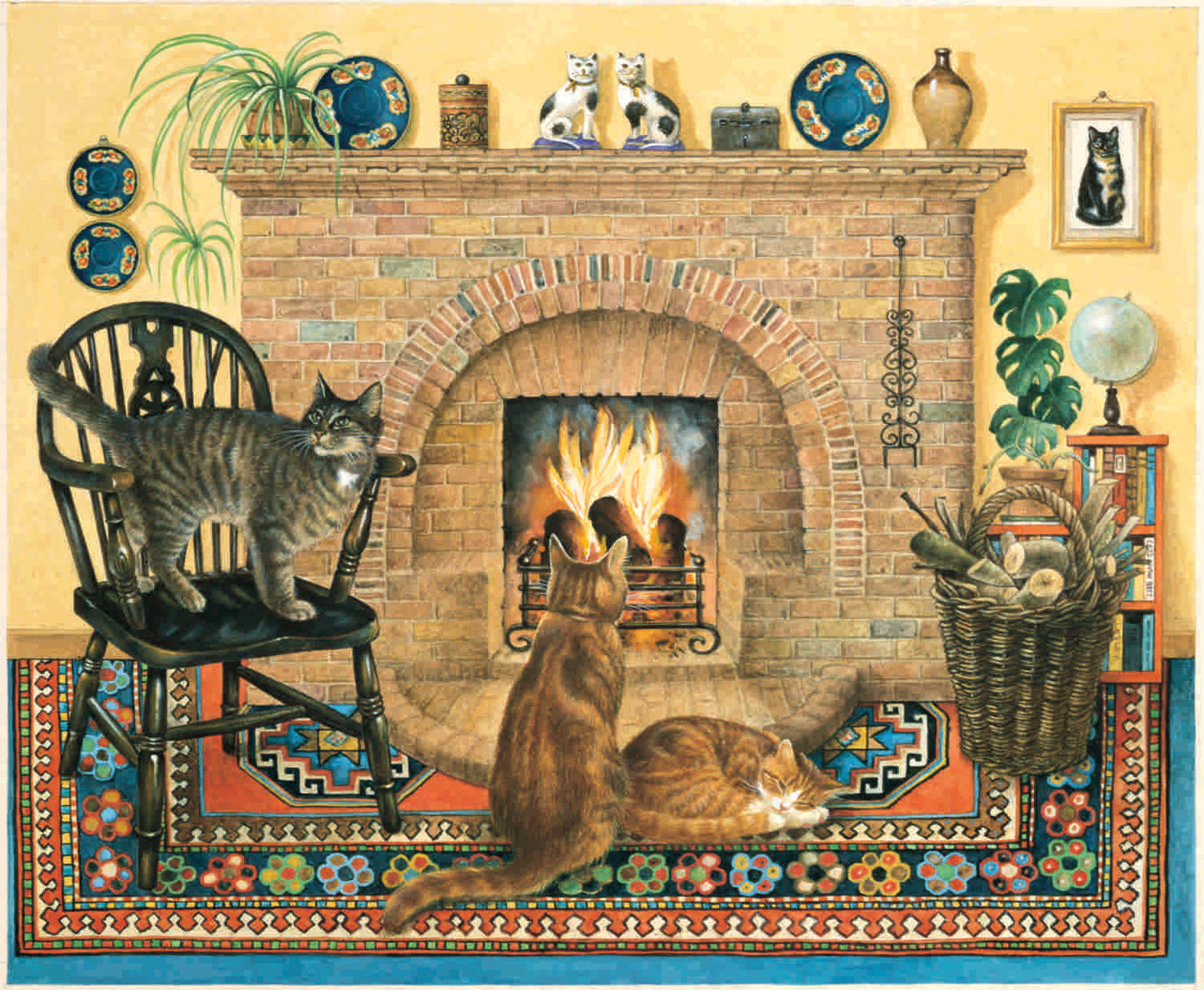 Tam, Bracken & Bramble in Front of the Fire