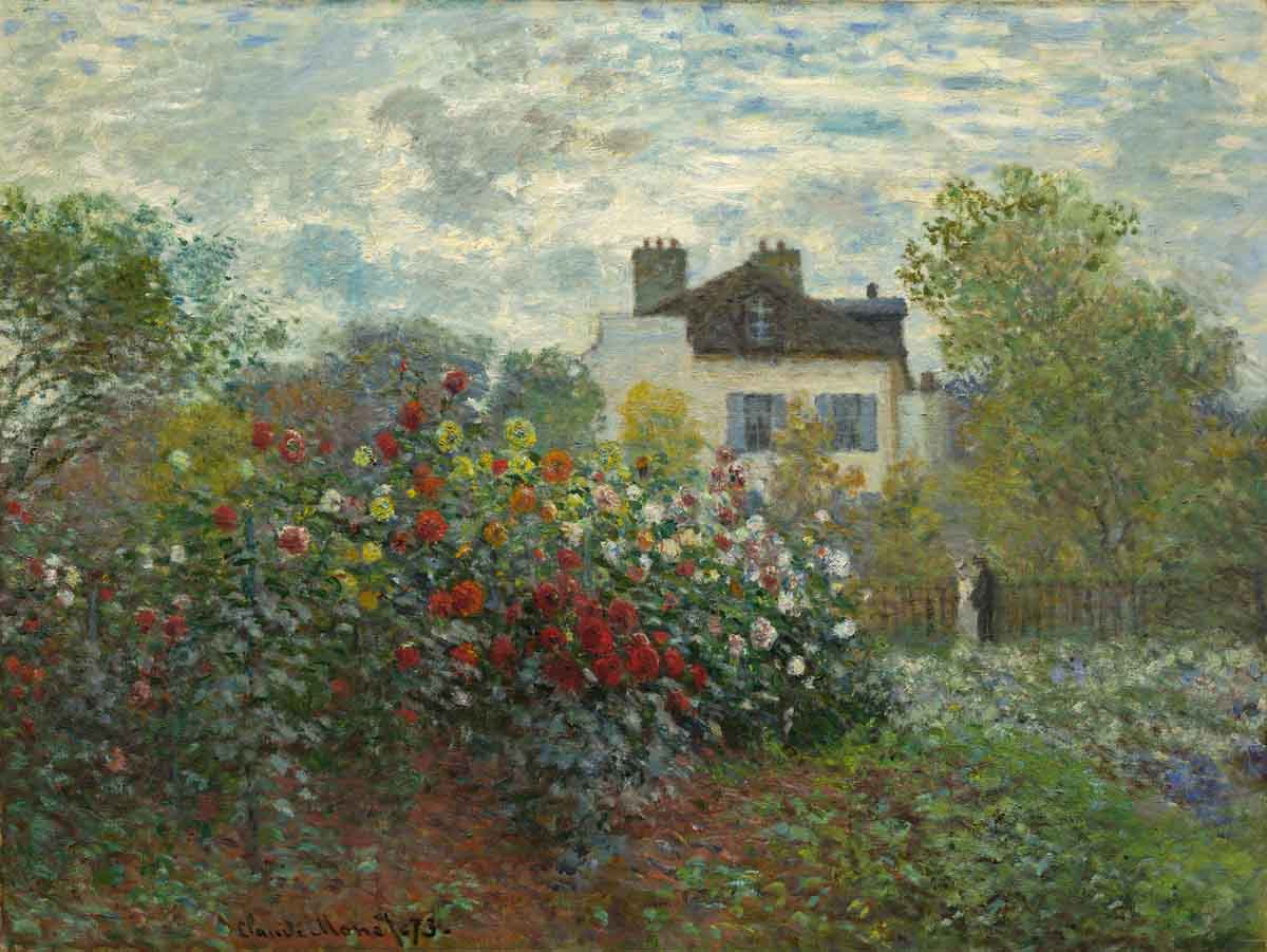 The Artist's Garden in Argenteuil (A Corner of the Garden with Dahlias)