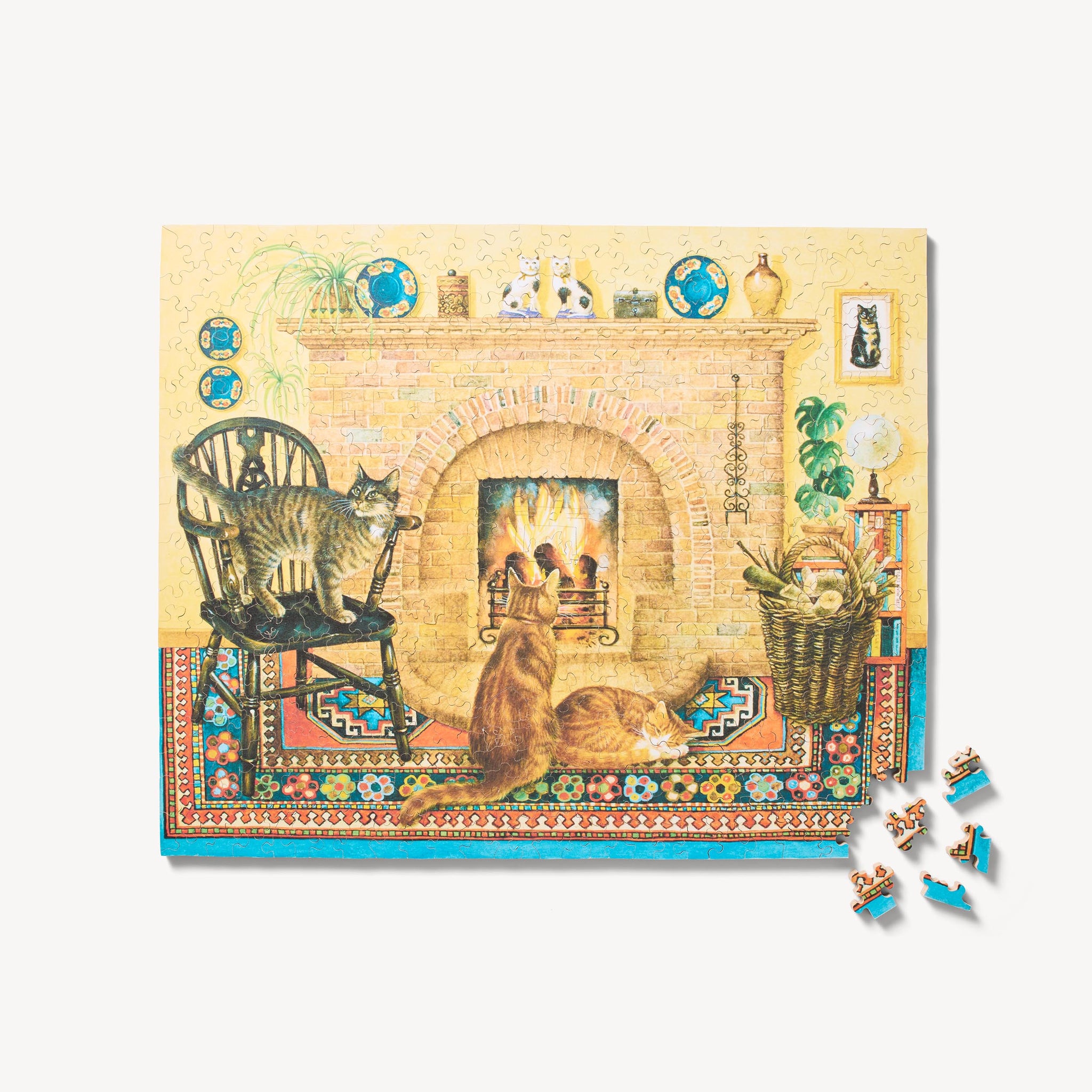 Tam, Bracken and Bramble in Front of the Fire