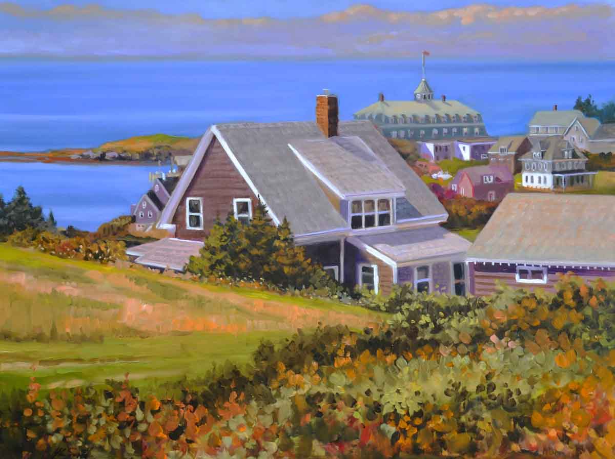 Hillside View of Monhegan