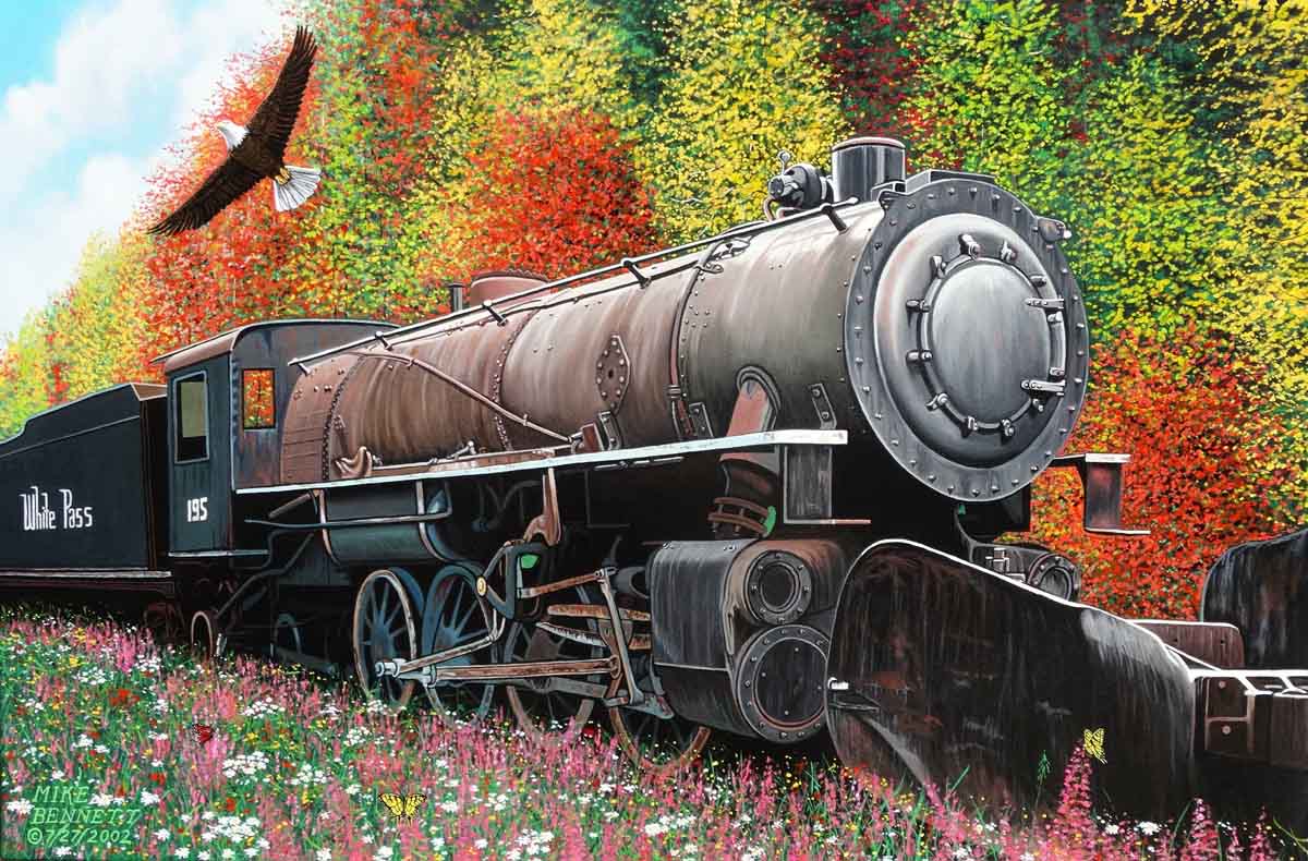 Skagway Locomotive in Autumn