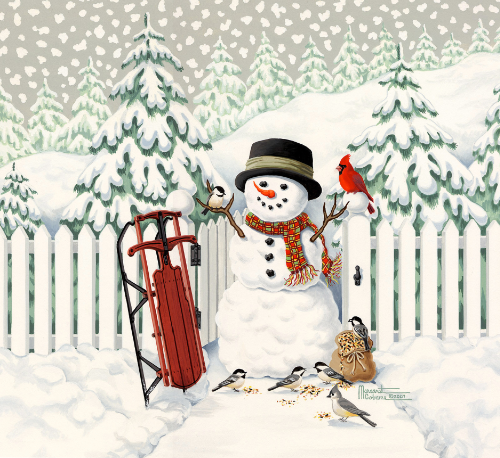 Picket Fence Snowman