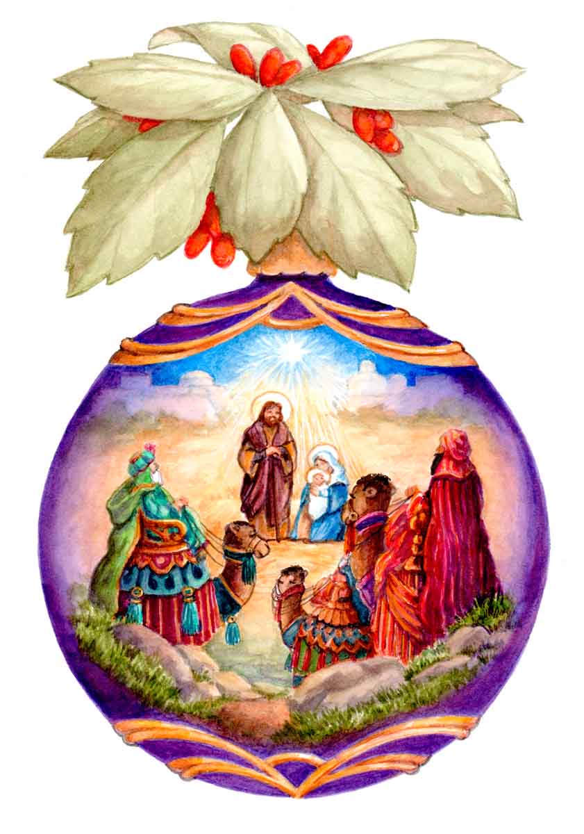 Nativity Ornament with Wisemen
