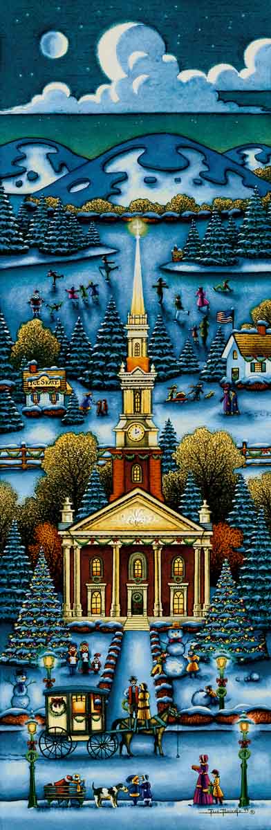 New England Church - Winter