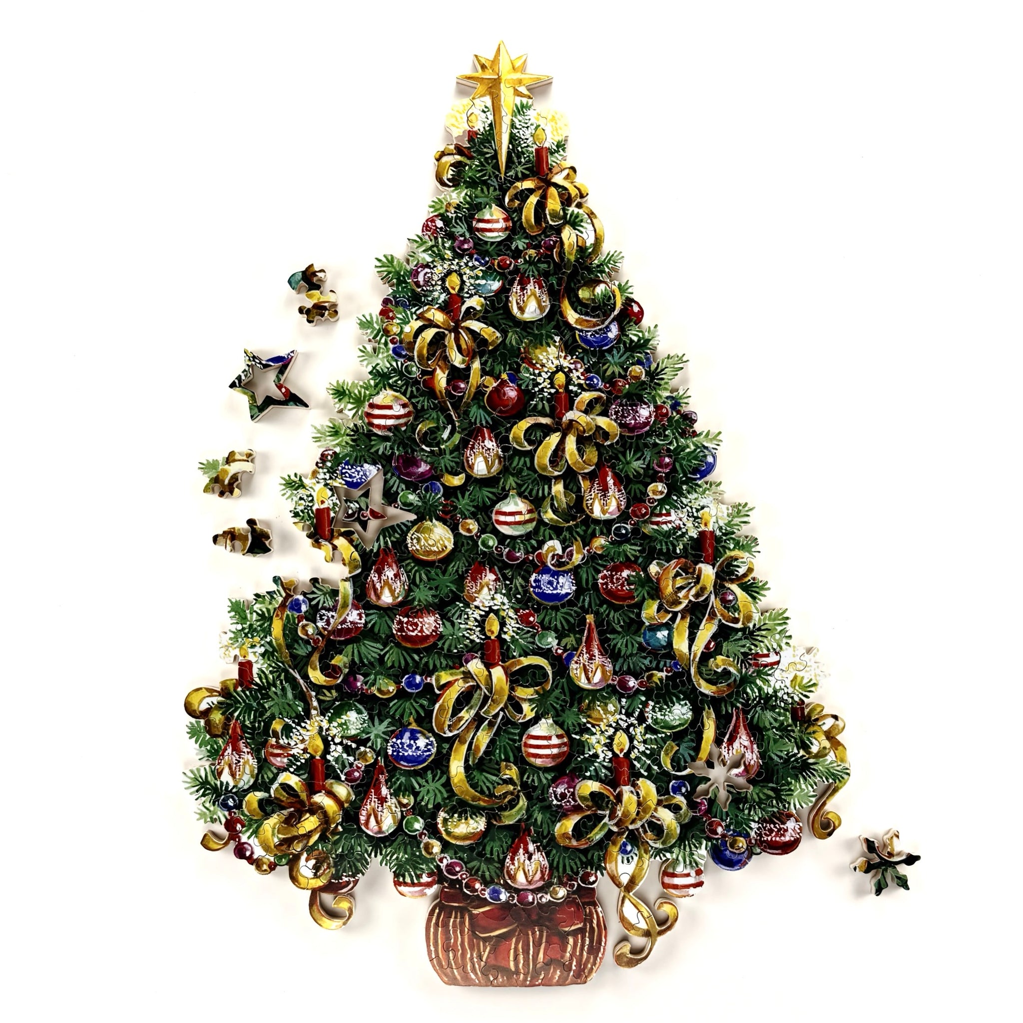 Gold Ribbon Christmas Tree