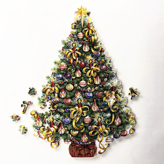 Gold Ribbon Christmas Tree