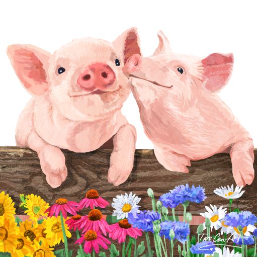 Lovey-Dovey Piggies